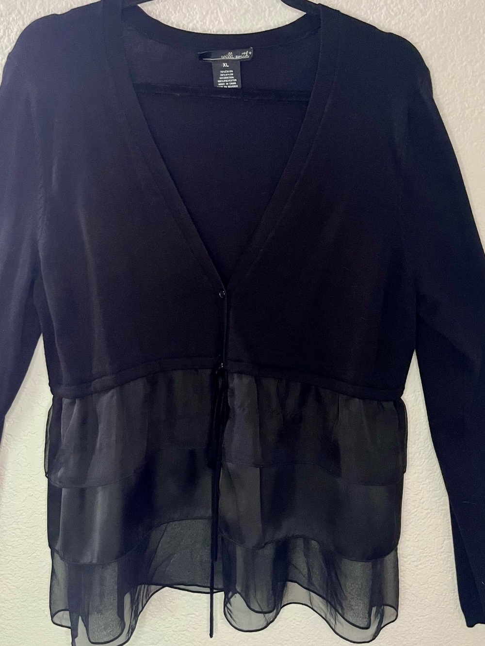 Willi Smith Ruffled Cardigan - Picture 3 of 11